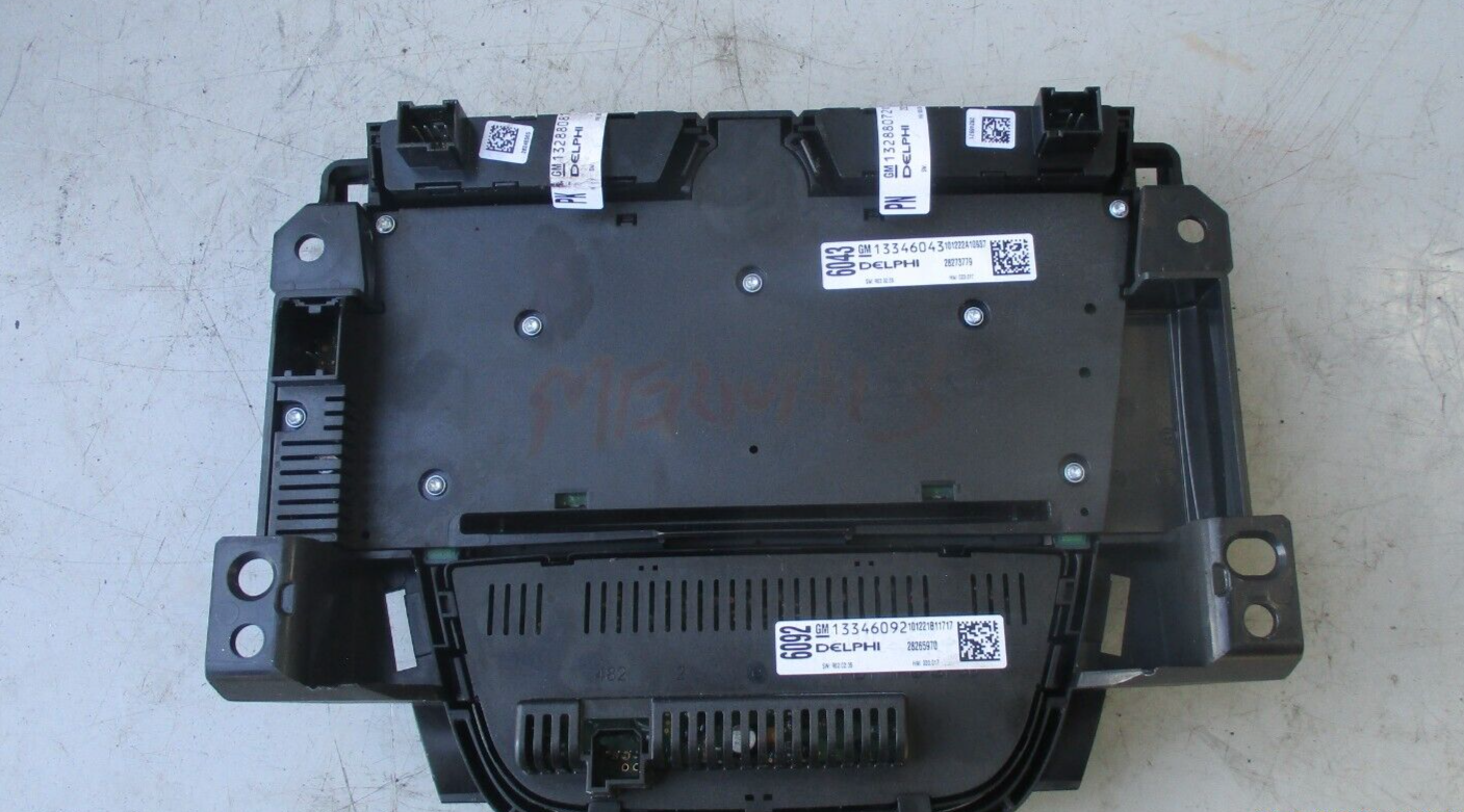 VAUXHALL MERIVA B 2013 HEATER CLIMATE CONTROL SWITCH PANEL 28265970