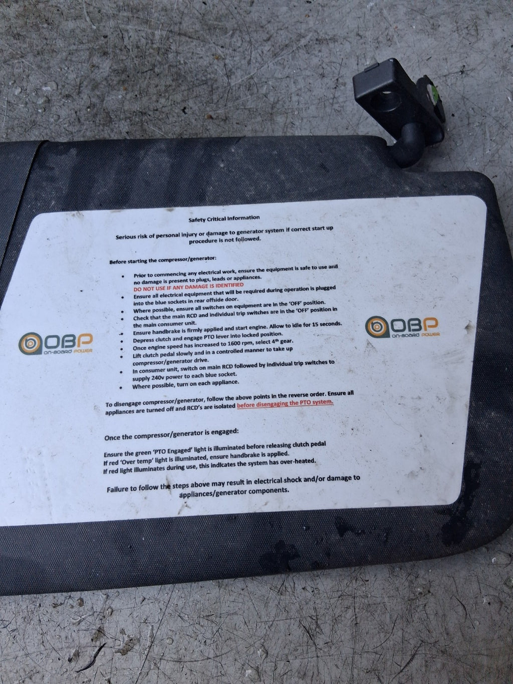 2021 MERCEDES-BENZ SPRINTER OS DRIVER SIDE FRONT INTERIOR SUN VISOR A9108102401
