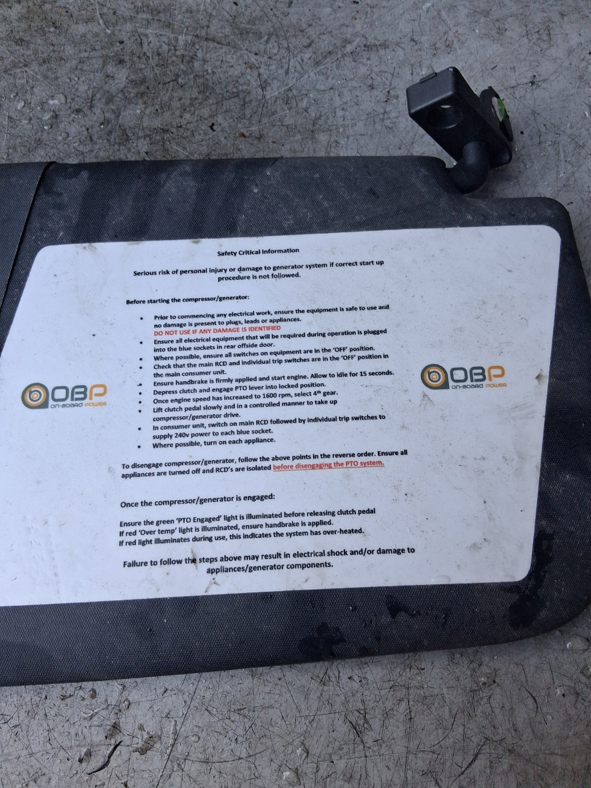 2021 MERCEDES-BENZ SPRINTER OS DRIVER SIDE FRONT INTERIOR SUN VISOR A9108102401