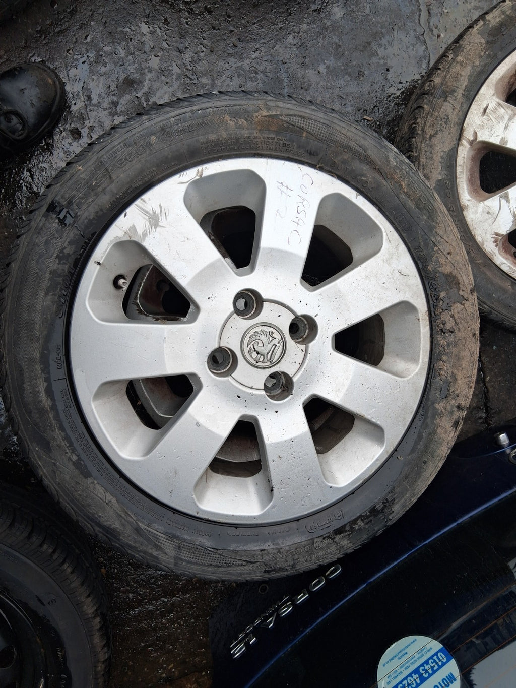 2005 VAUXHALL CORSA C 15 INCH ALLOY WHEEL WITH TYRE 185/55R15