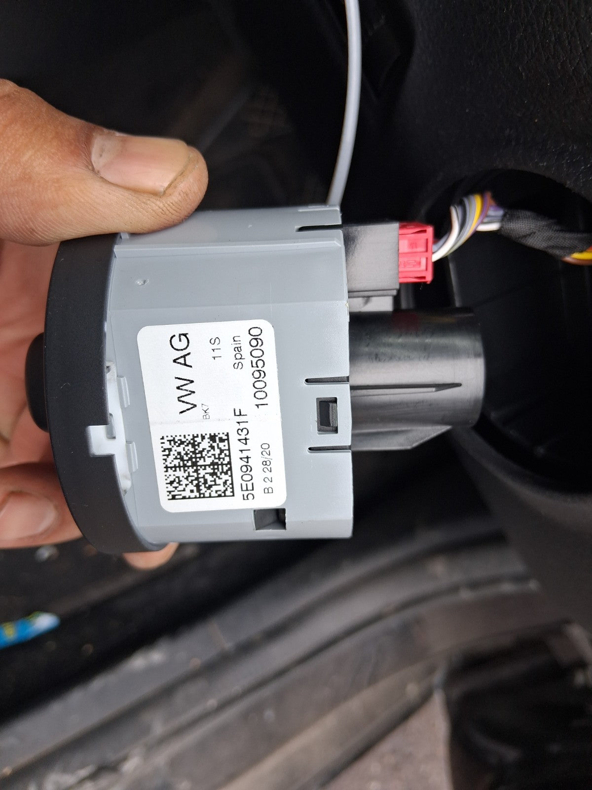 2020 SKODA FABIA MK3 NJ HATCHBACK FRONT HEADLIGHT ADJUSTER CONTROL SWITCH