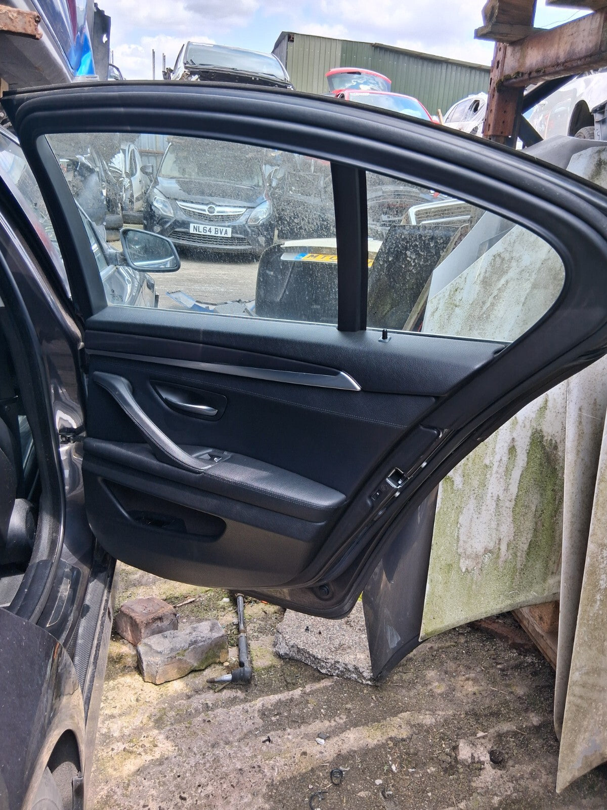 2012 BMW 5 SERIES F10 OSR DRIVER SIDE REAR RIGHT COMPLETE DOOR SOPHISTO GREY II