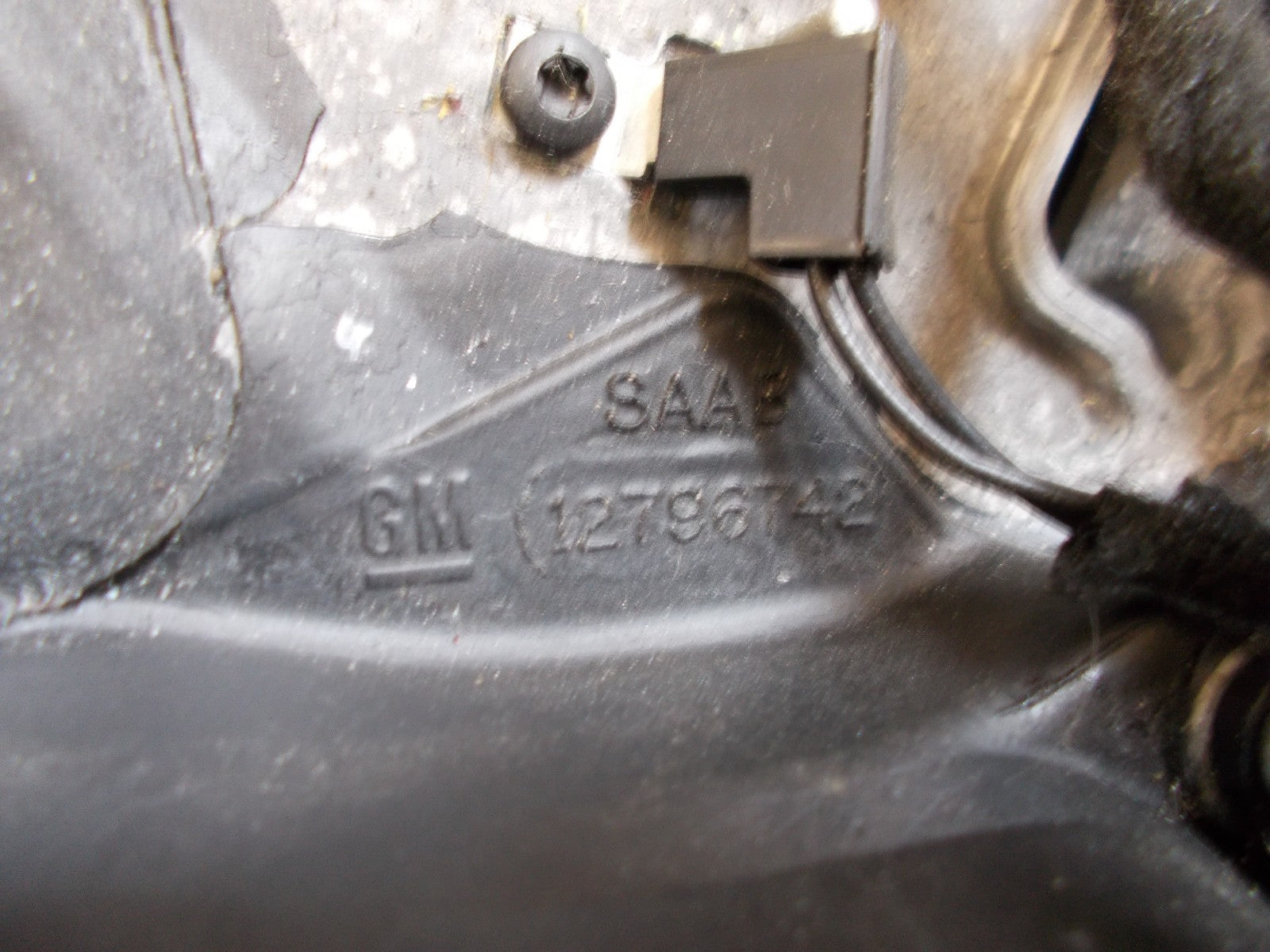 1993 SAAB BLACK LEATHER STEREO CONTROL STEERING WHEEL. NO AIRBAG. GM 12796742