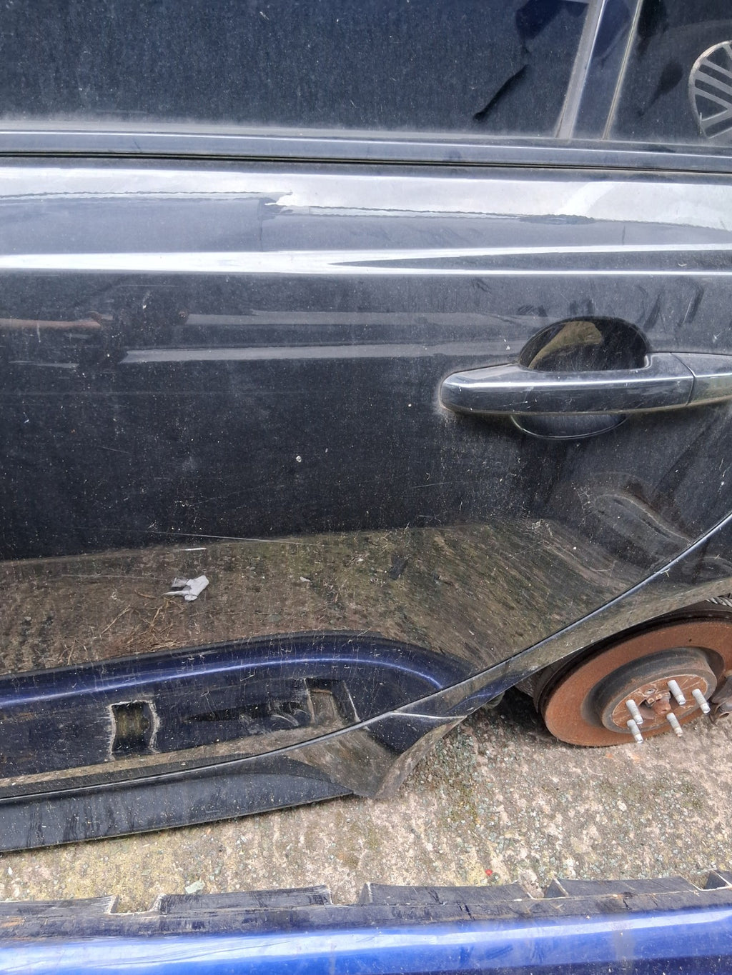 2017 JAGUAR XE NSR PASSENGER SIDE REAR LEFT BARE DOOR BLACK