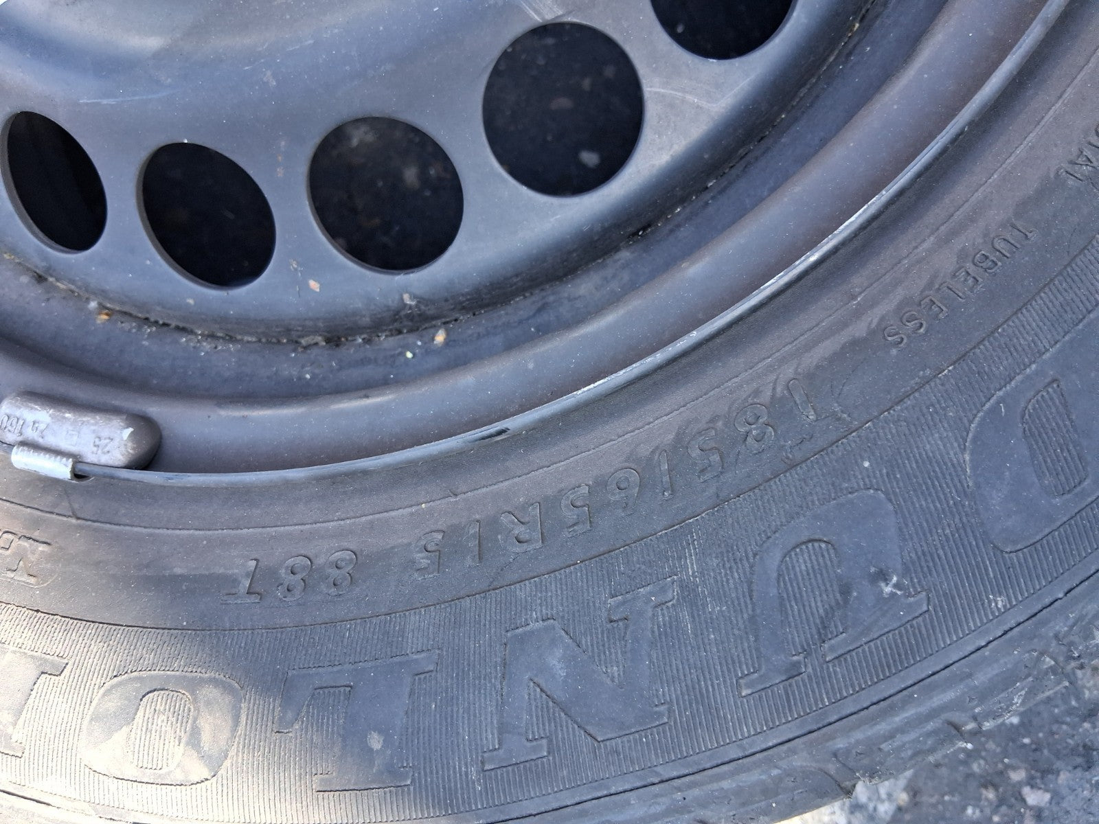 2008 VAUXHALL CORSA D 15 INCH STEEL WHEEL WITH TYRE 185/65R15