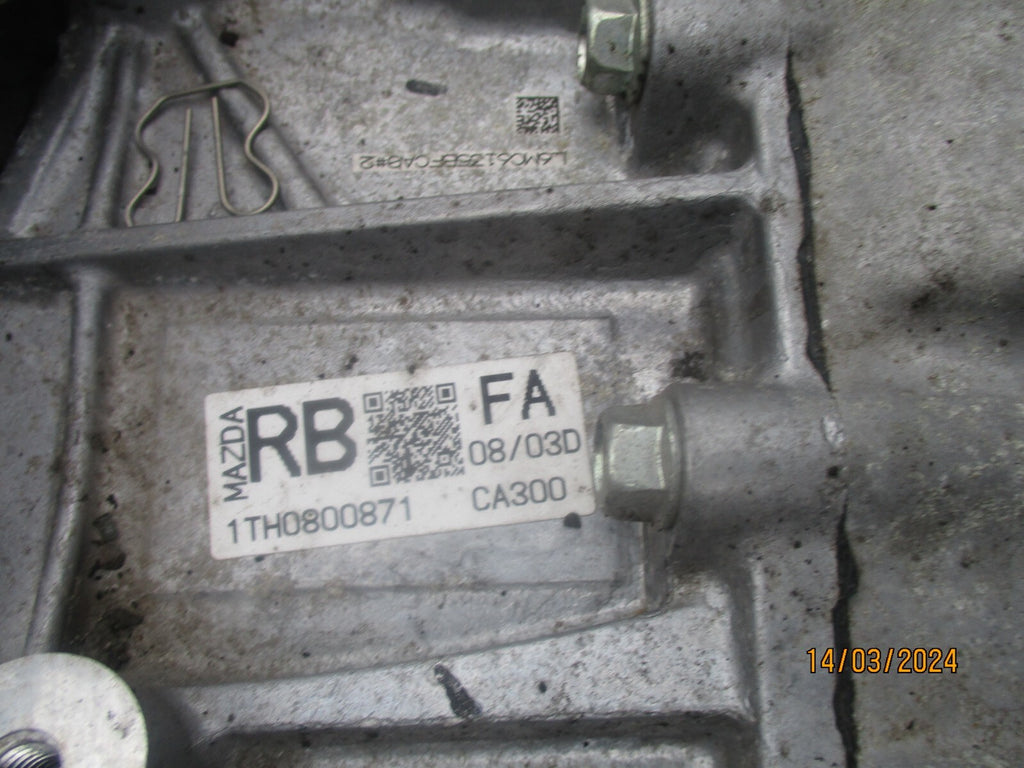 2021 MAZDA 3 MK4 2.0 PETROL SKYACTIV-G MANUAL GEARBOX 1TH0800871