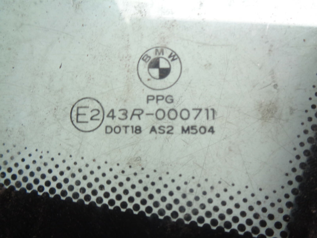 BMW Z3 1997 E36 NSF PASSENGER SIDE FRONT QUARTER GLASS