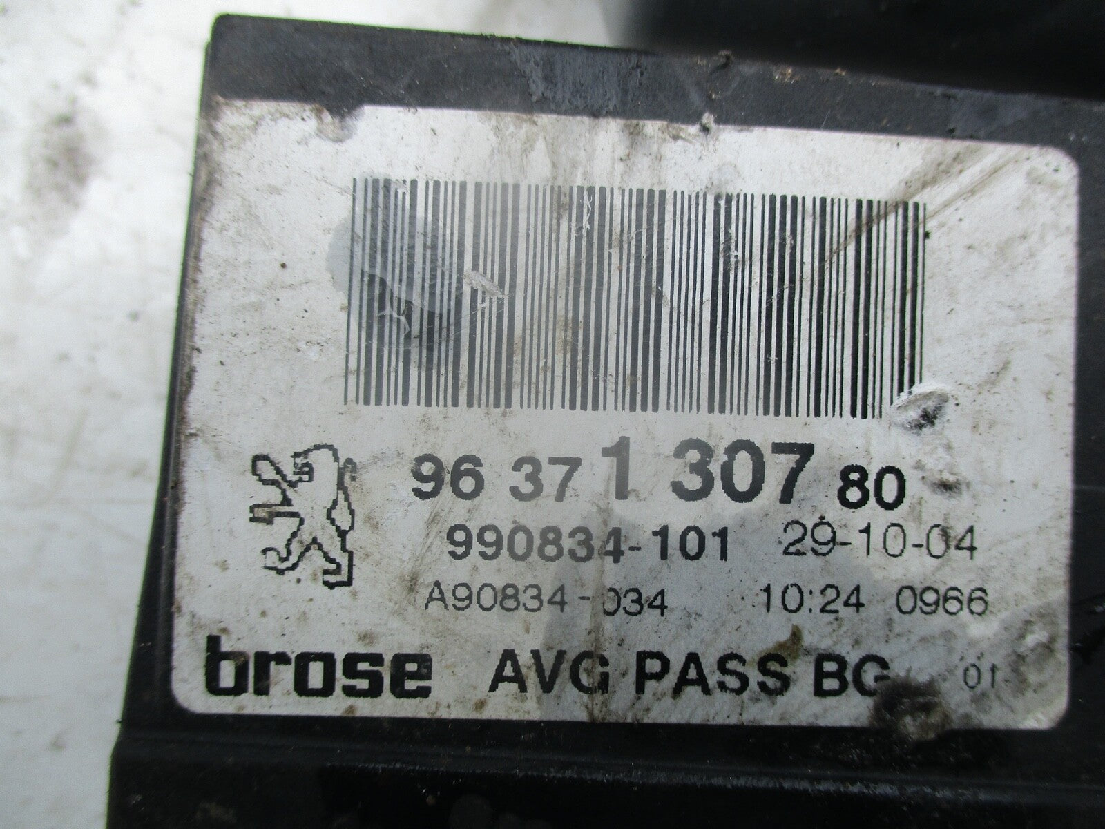 PEUGEOT 307 2004 NS PASSENGER SIDE ELECTRIC WINDOW MOTOR ONLY 9637130780