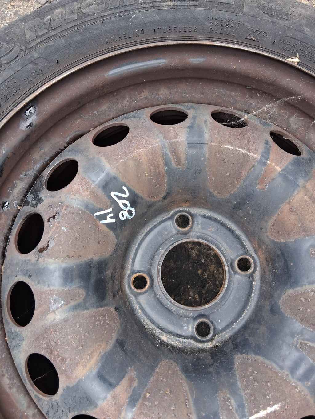 2014 PEUGEOT 208 MK1 15 INCH STEEL WHEEL WITH TYRE 185/65R15 REF 3