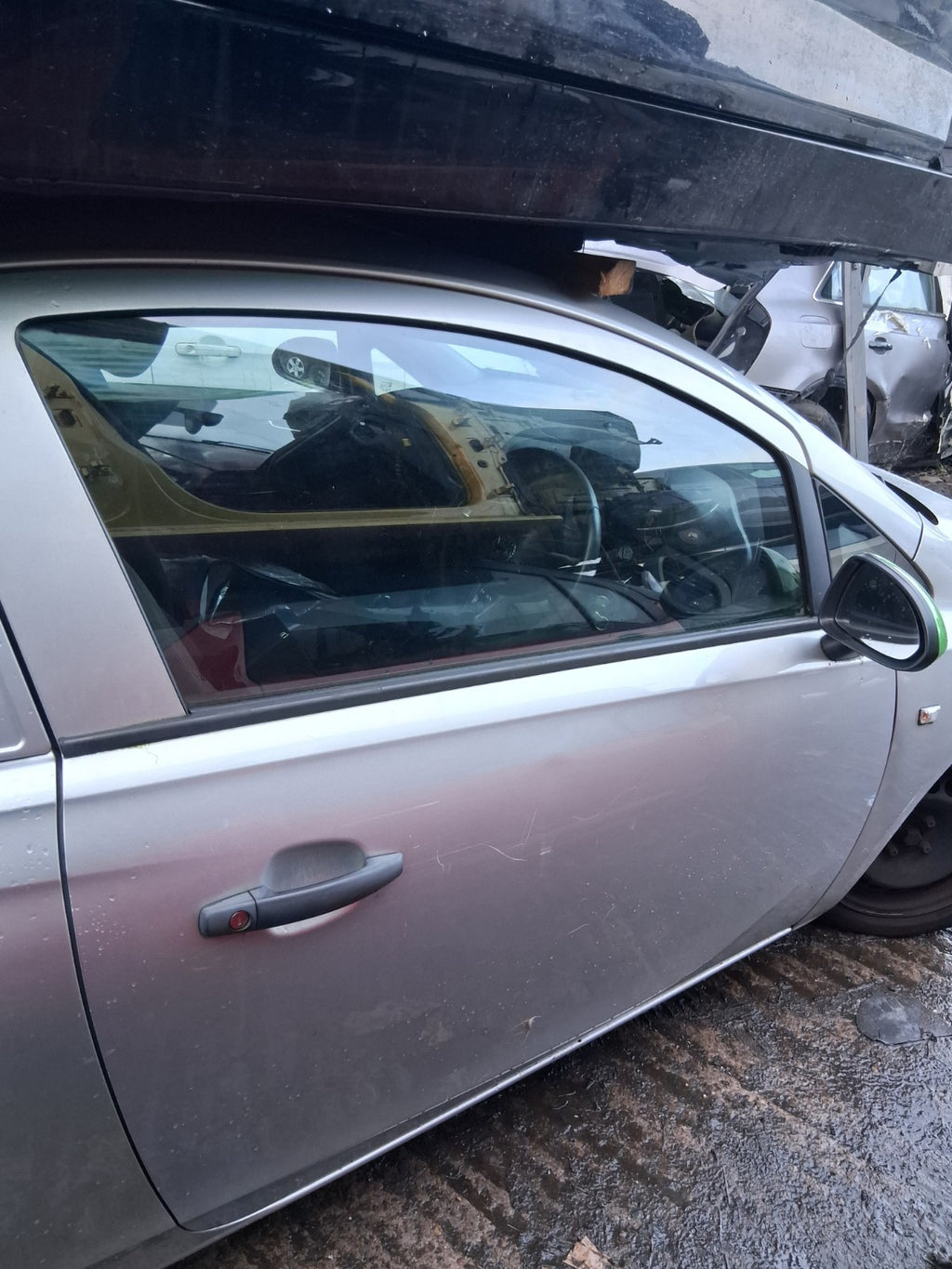2018 VAUXHALL CORSA E 3 DOOR CORSA VAN OS DRIVER SIDE RIGHT BARE DOOR SILVER