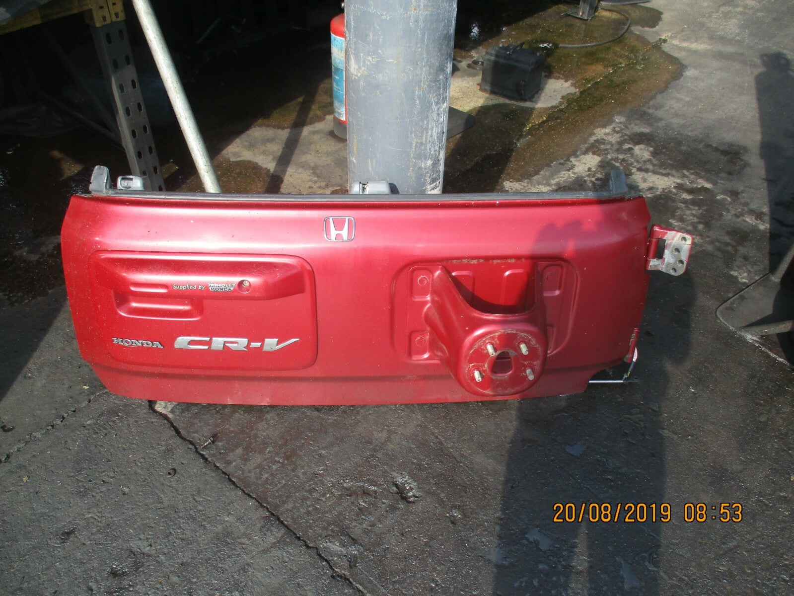 HONDA CRV MK1 REAR BOTTOM BOOTLID TAILGATE & WHEEL HOLDER RED