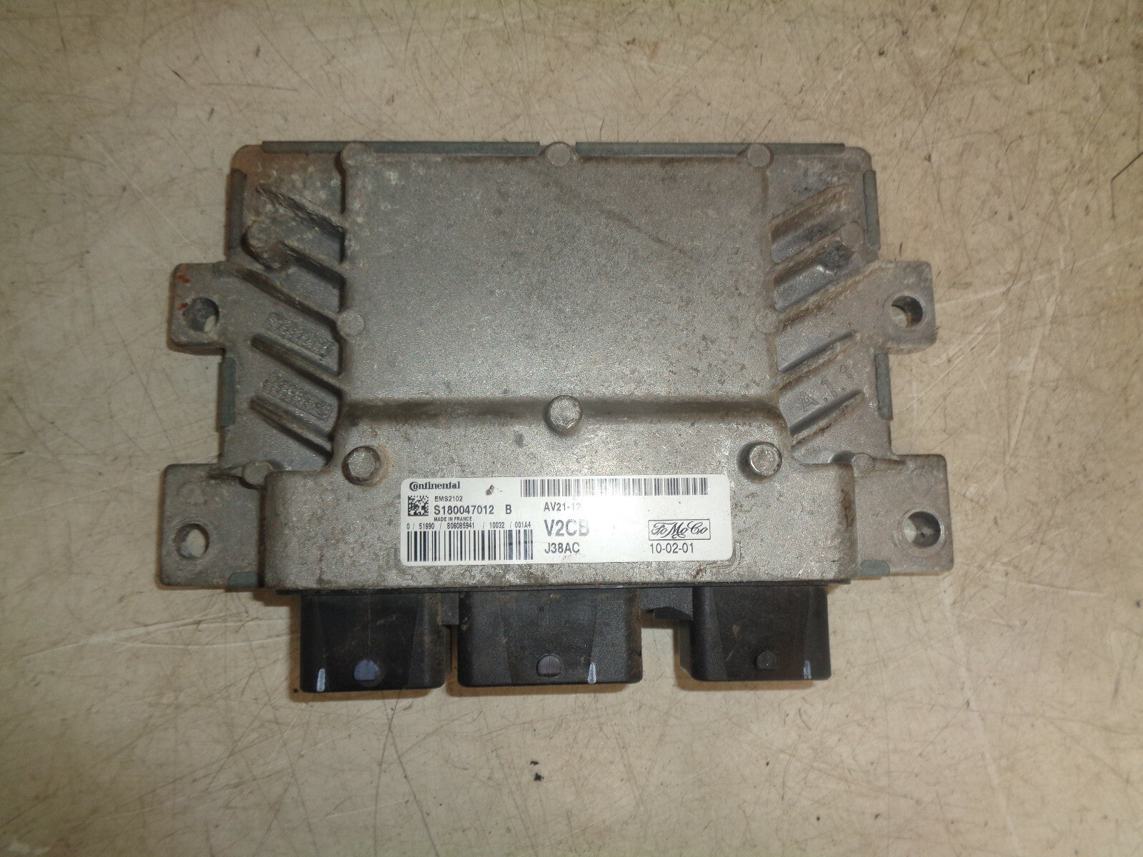 FORD FIESTA MK7 2011 1.25 PETROL ECU ENGINE CONTROL MODULE AV2112A650CB