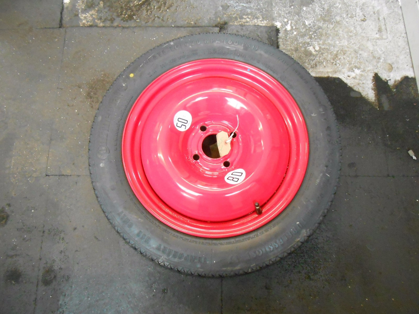 PEUGEOT 308 MK1 2009 SAPCE SAVER SPARE WHEEL & TYRE 4 STUD T125/85 R16