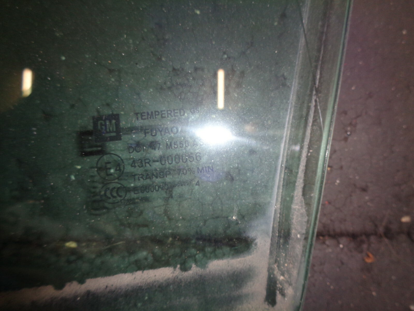 VAUXHALL INSIGNIA NSF PASSENGER SIDE FRONT  DOOR WINDOW GLASS E1 43R00056