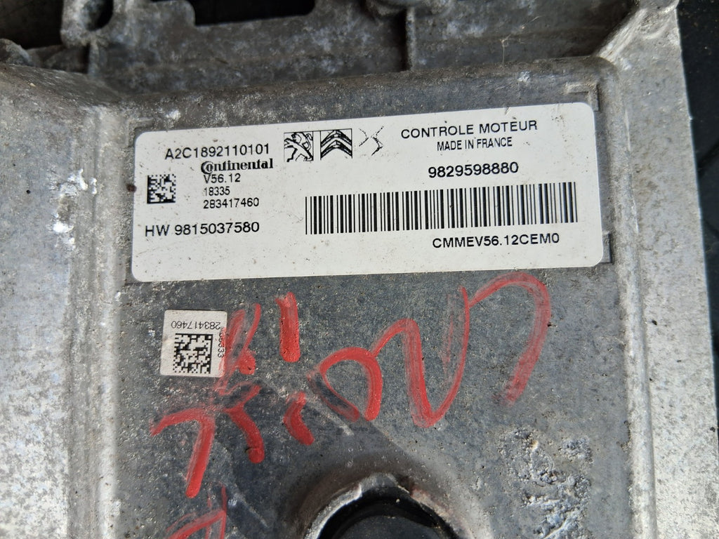 VAUXHALL CROSSLAND X 2018 ECU ENGINE CONTROL UNIT MODULE 9829598880