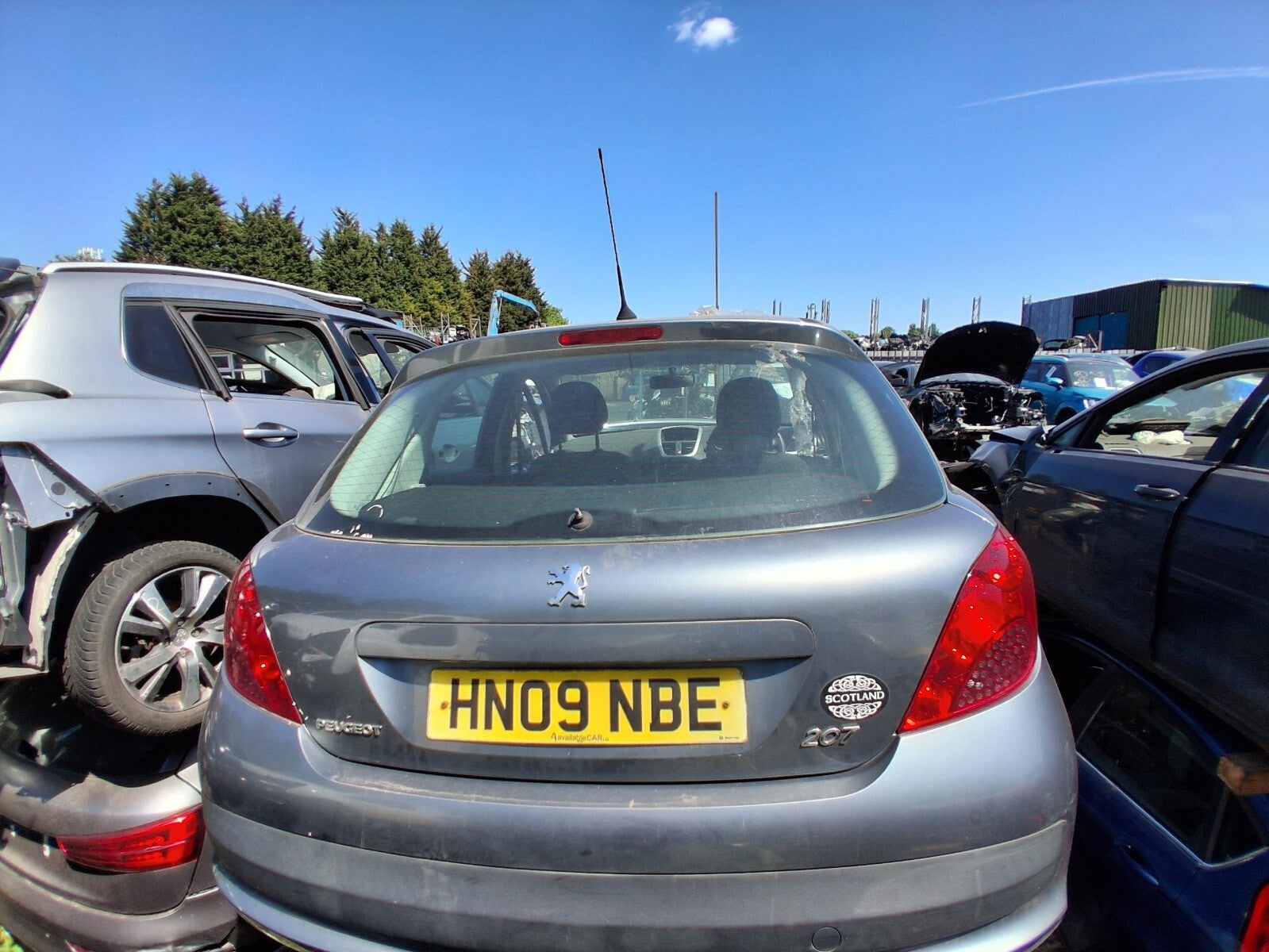2009 PEUGEOT 207 PRE FACELIFT REAR TAILGATE BOOT LID GRIS THORIUM METALLIC KTHC