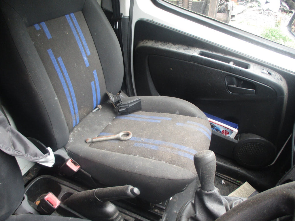 FIAT FIORINO BIPPER 2011 NS PASSENGER FRONT COMPLETE SEAT FABRIC BLUE STRIPS
