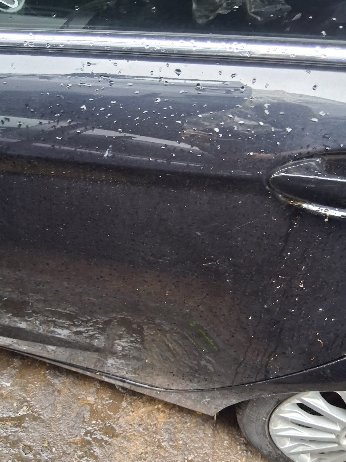 2014 FORD FIESTA MK7 NSR PASSENGER SIDE REAR COMPLETE DOOR PANTHER BLACK DC