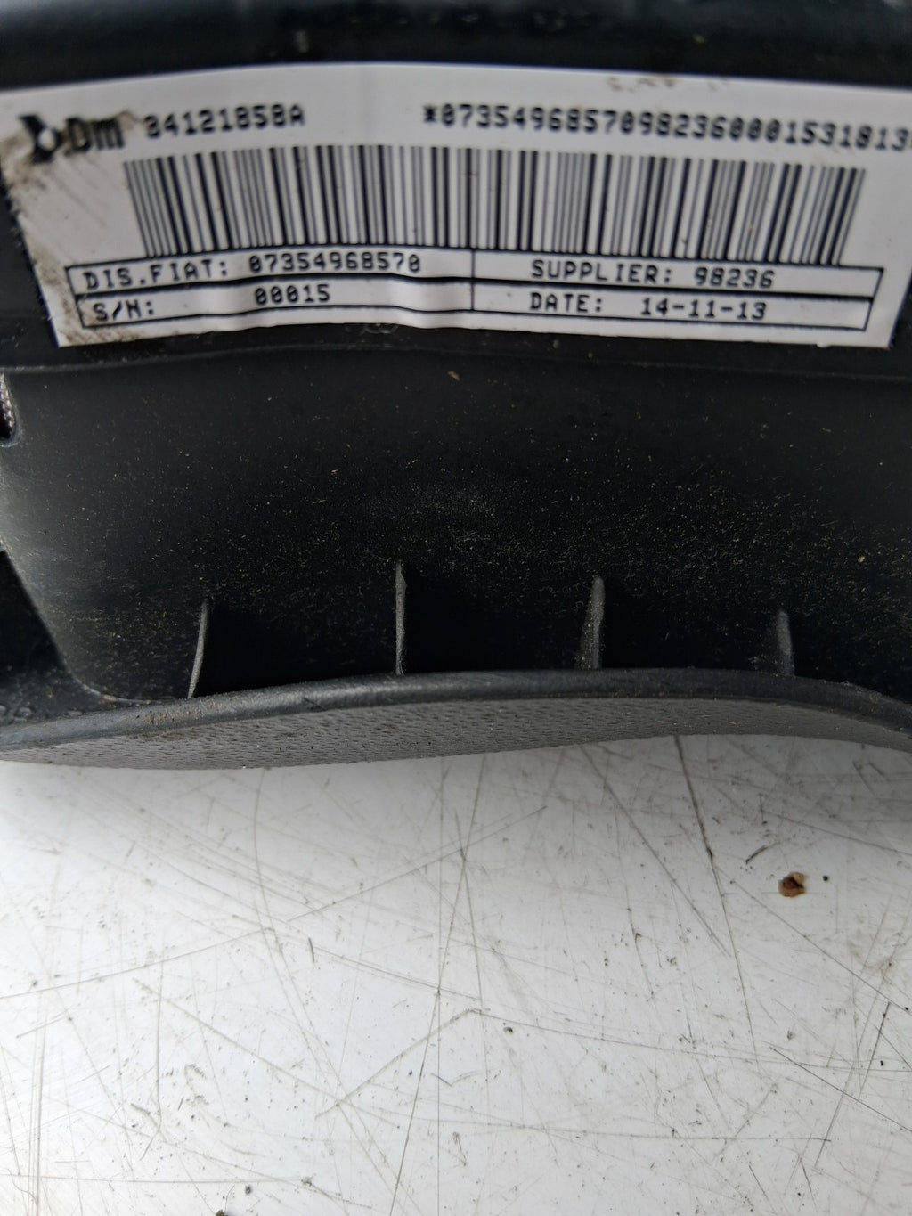 2020 FIAT FIORINO MK3 OSF STEERING WHEEL AIRBAG UNIT 07354968570