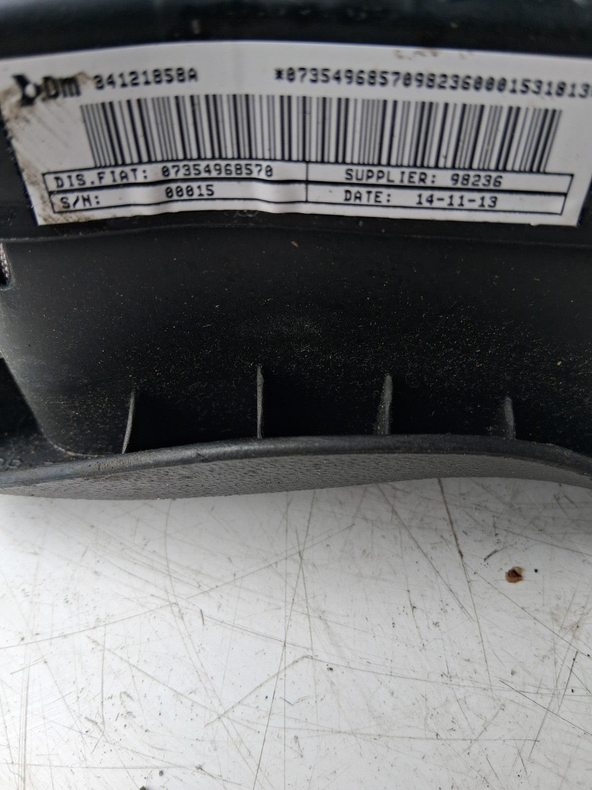 2020 FIAT FIORINO MK3 OSF STEERING WHEEL AIRBAG UNIT 07354968570