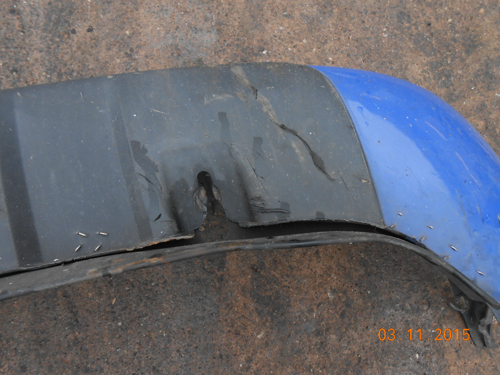 FIAT DOBLO MPV 2004 FRONT BUMPER IN BLUE