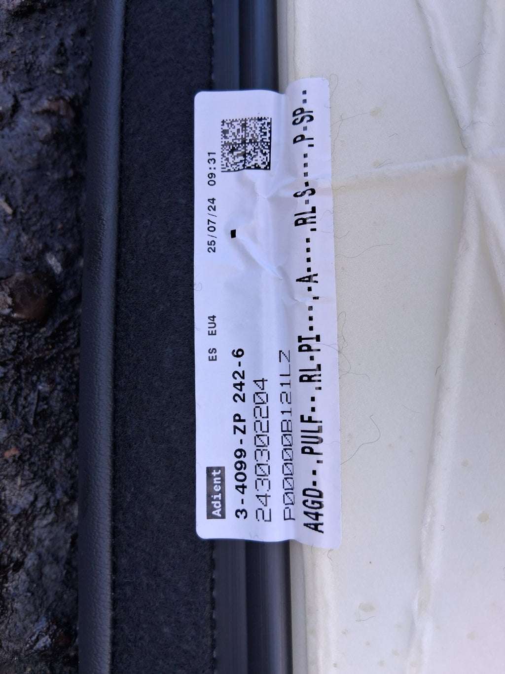 2024 AUDI A1 S LINE MK2 GB REAR SEATS LOWER BASE ONLY