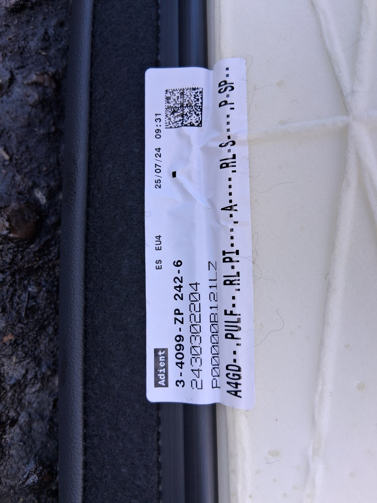 2024 AUDI A1 S LINE MK2 GB REAR SEATS LOWER BASE ONLY