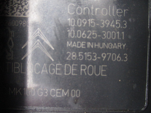 2015  PEUGEOT 208 MK1 ABS PUMP MODULATOR CONTROL UNIT