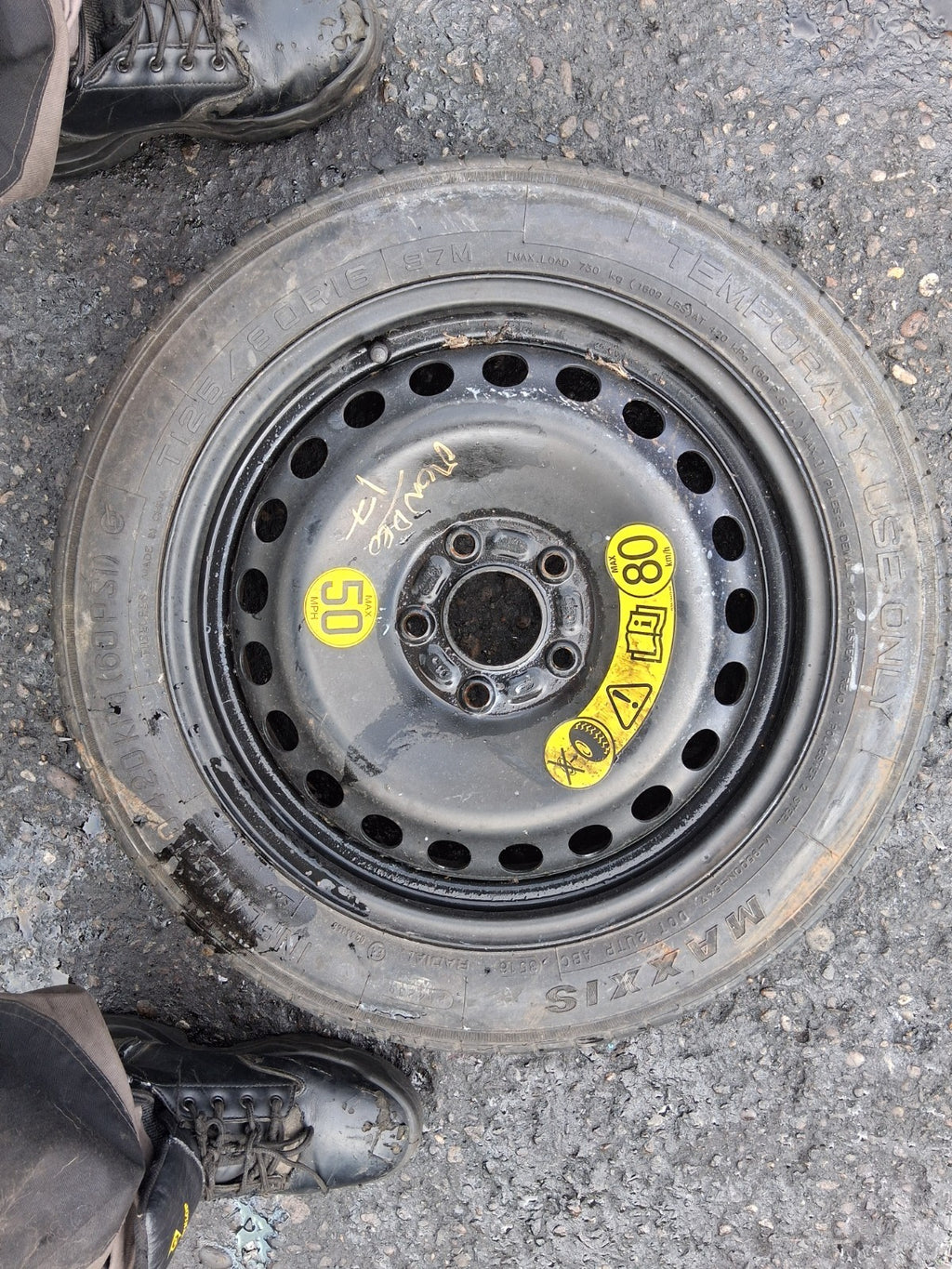 2017 FORD MONDEO MK5 16 INCH SPARE WHEEL SPACE SAVER WITH TYRE 125/80R16