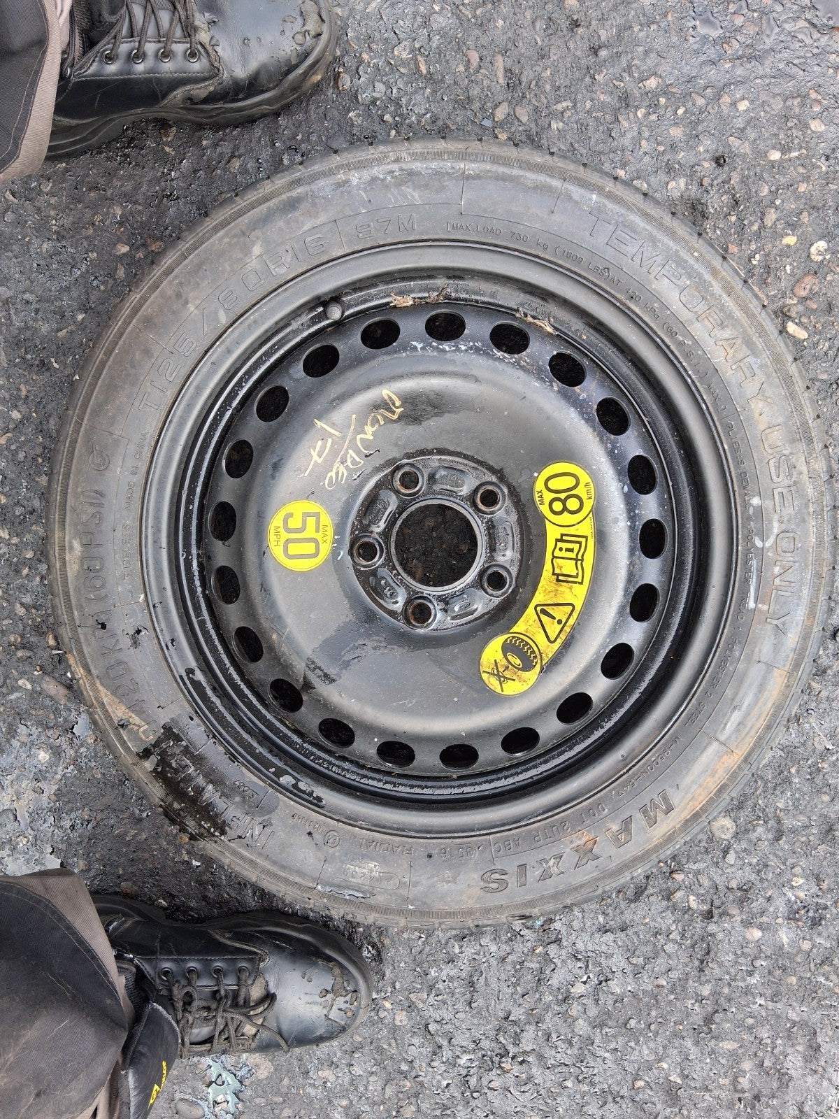 2017 FORD MONDEO MK5 16 INCH SPARE WHEEL SPACE SAVER WITH TYRE 125/80R16