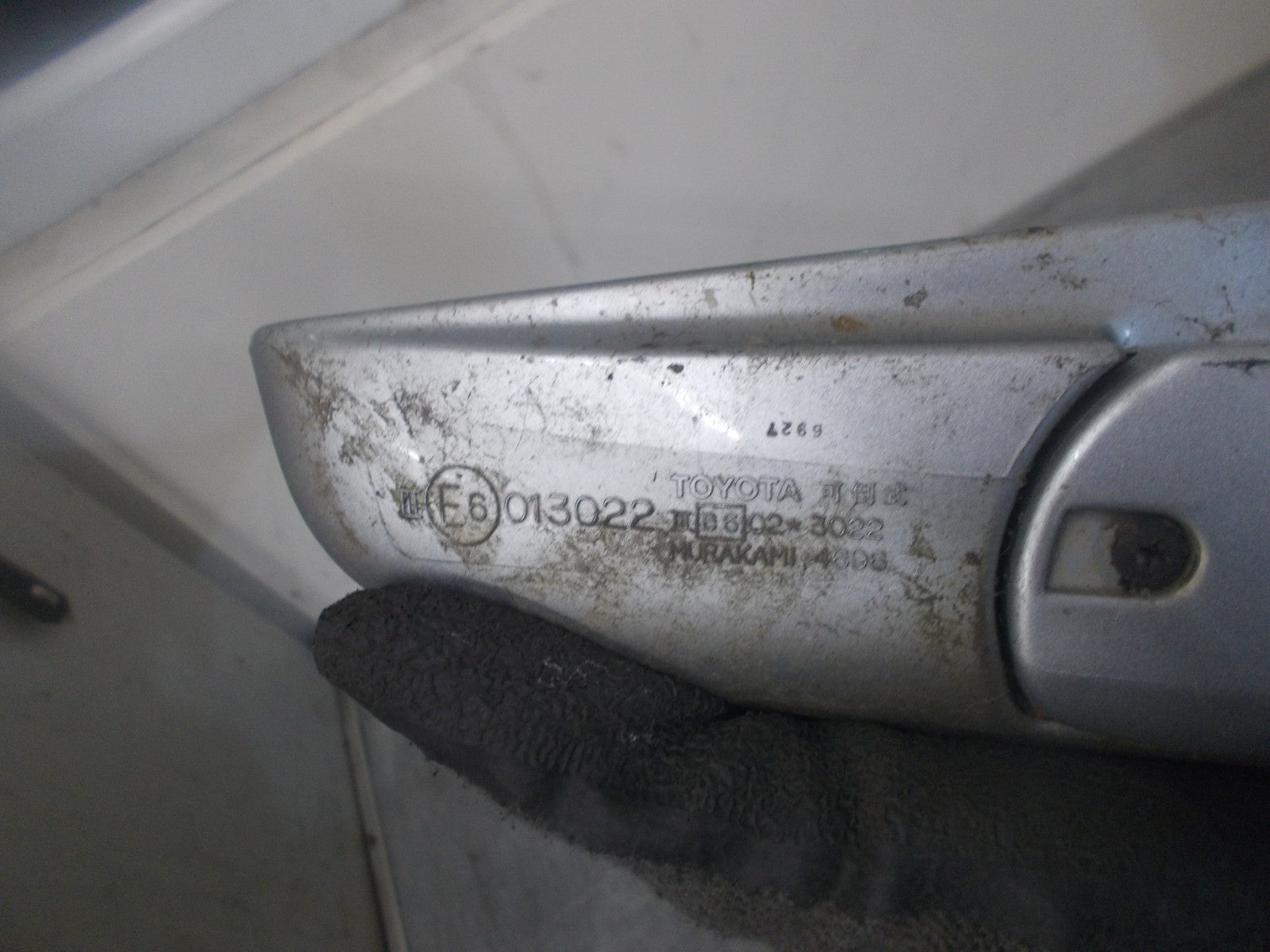 TOYOTA CELICA 1997 NS PASSENGER SIDE ELECTRIC WING MIRROR SILVER