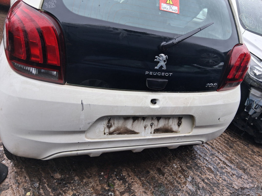 2019 PEUGEOT 108 3 DOOR MK2 COMPLETE REAR BUMPER SOLID WHITE KWD