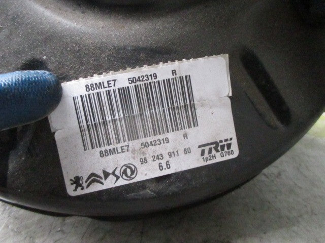 2021 CITROEN C4 MK3 BRAKE MASTER CYLINDER & SERVO BOOSTER 9824391180