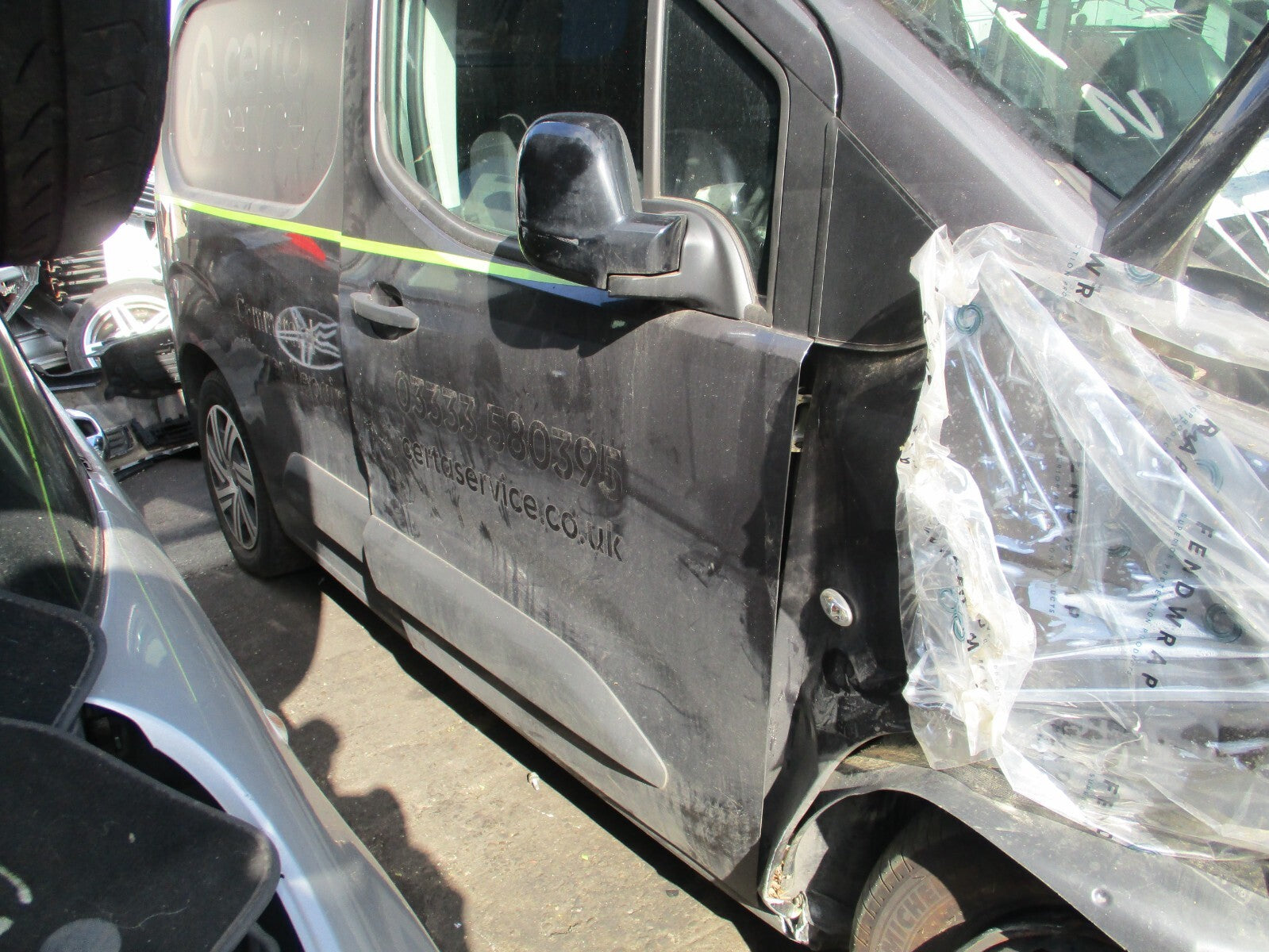 PEUGEOT PARTNER MK3 2022 OS DRIVER SIDE FRONT BARE DOOR GREY PLATINUM KVL