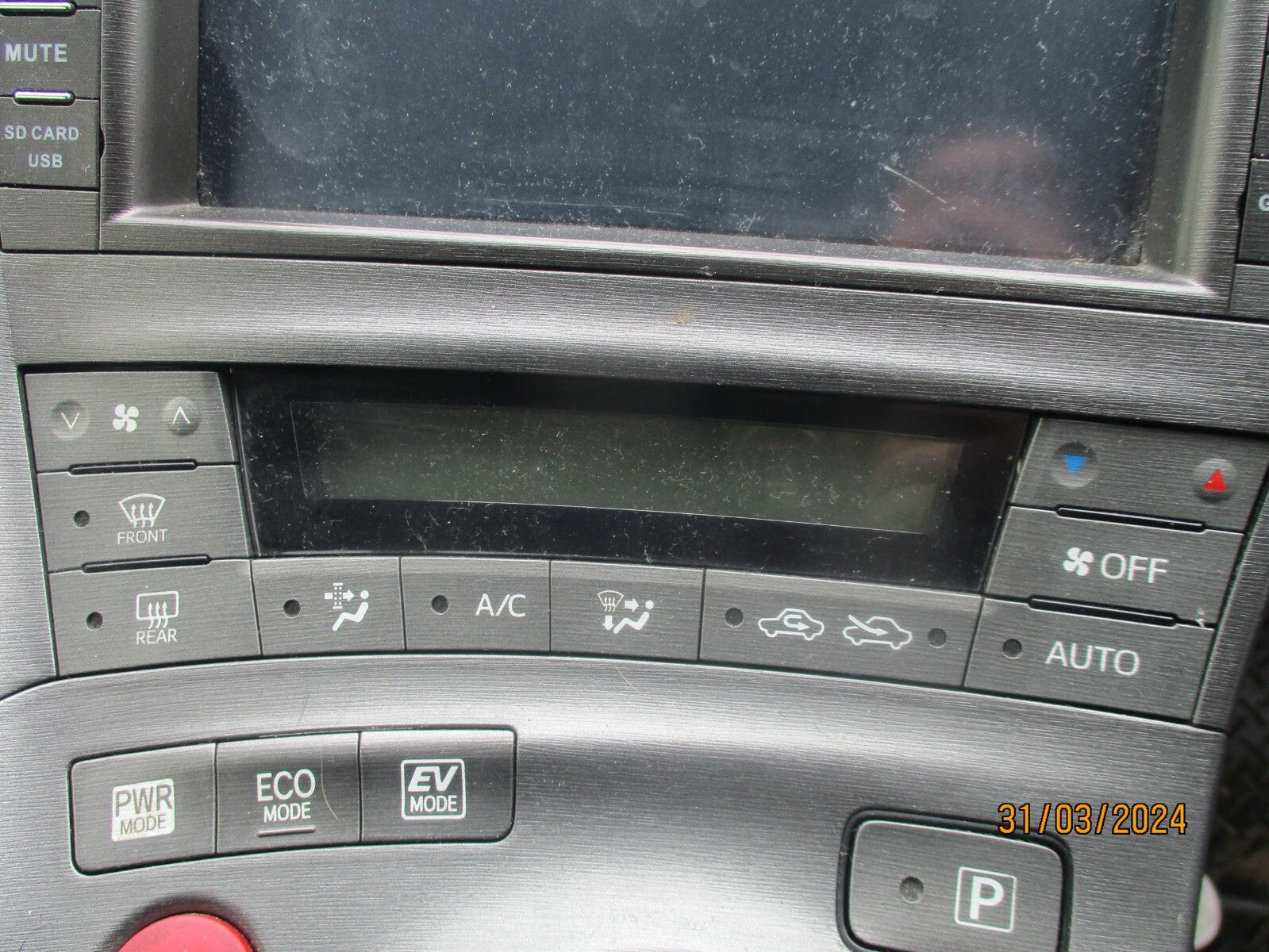TOYOTA PRIUS MK3 2014 XW30 HEATER AC CLIMATE CONTROL SWITCH PANEL