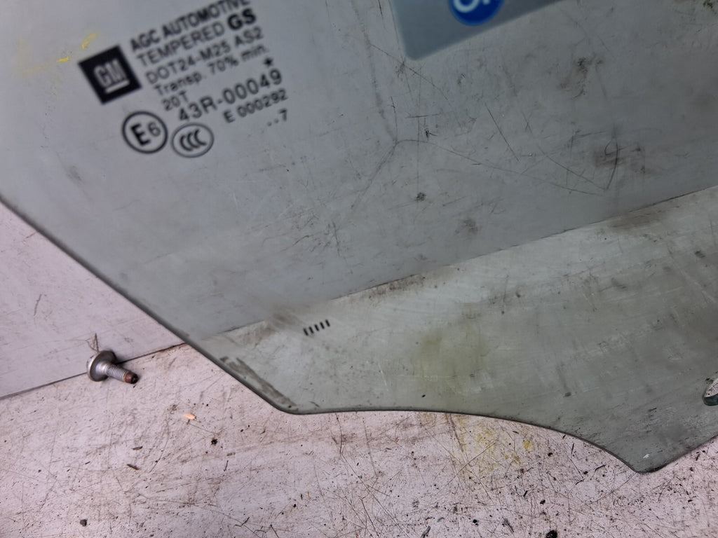 VAUXHALL ZAFIRA C MK3 2017 OSF DRIVER SIDE FRONT RIGHT WINDOW GLASS 43R00049