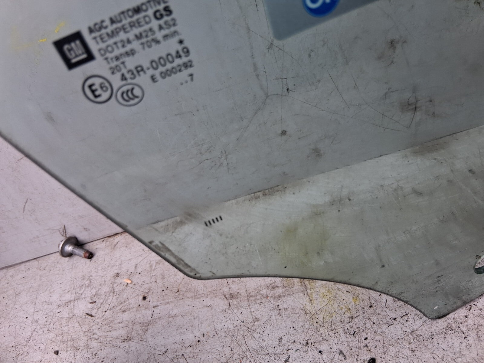VAUXHALL ZAFIRA C MK3 2017 OSF DRIVER SIDE FRONT RIGHT WINDOW GLASS 43R00049