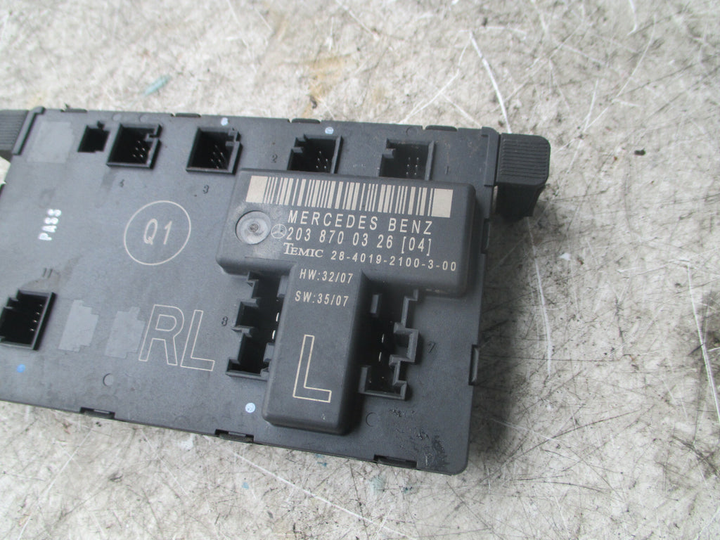 MERCEDES CLC CLASS W203 2010 3 DOOR NS PASSENGER DOOR CONTROL MODULE 2038700326