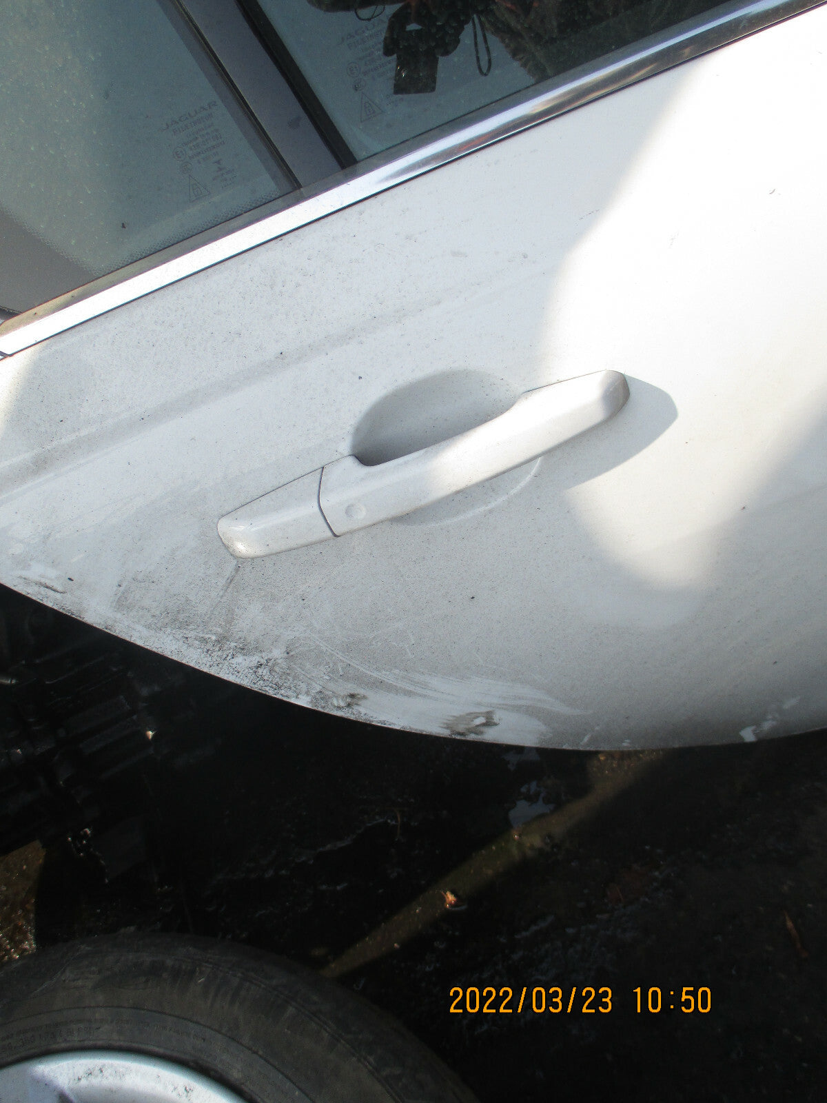 JAGUAR XE 2019 OSR DRIVER SIDE REAR DOOR EXTERIOR DOOR HANDLE WHITE