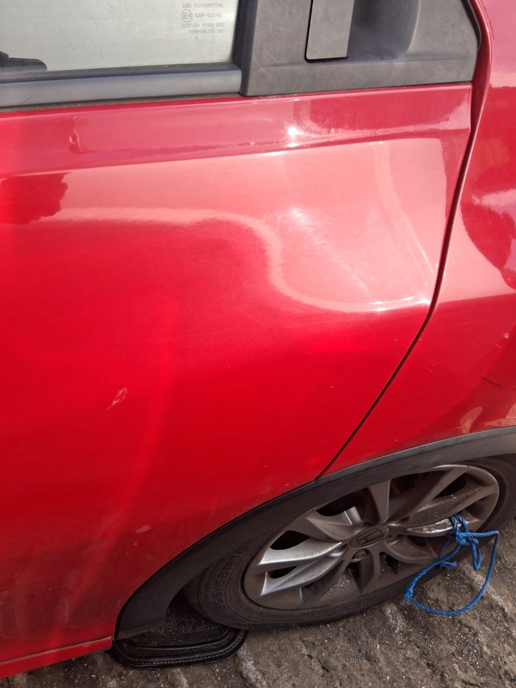 2016 HONDA CIVIC MK9 HATCHBACK NSR PASSENGER REAR LEFT BARE DOOR RED R81
