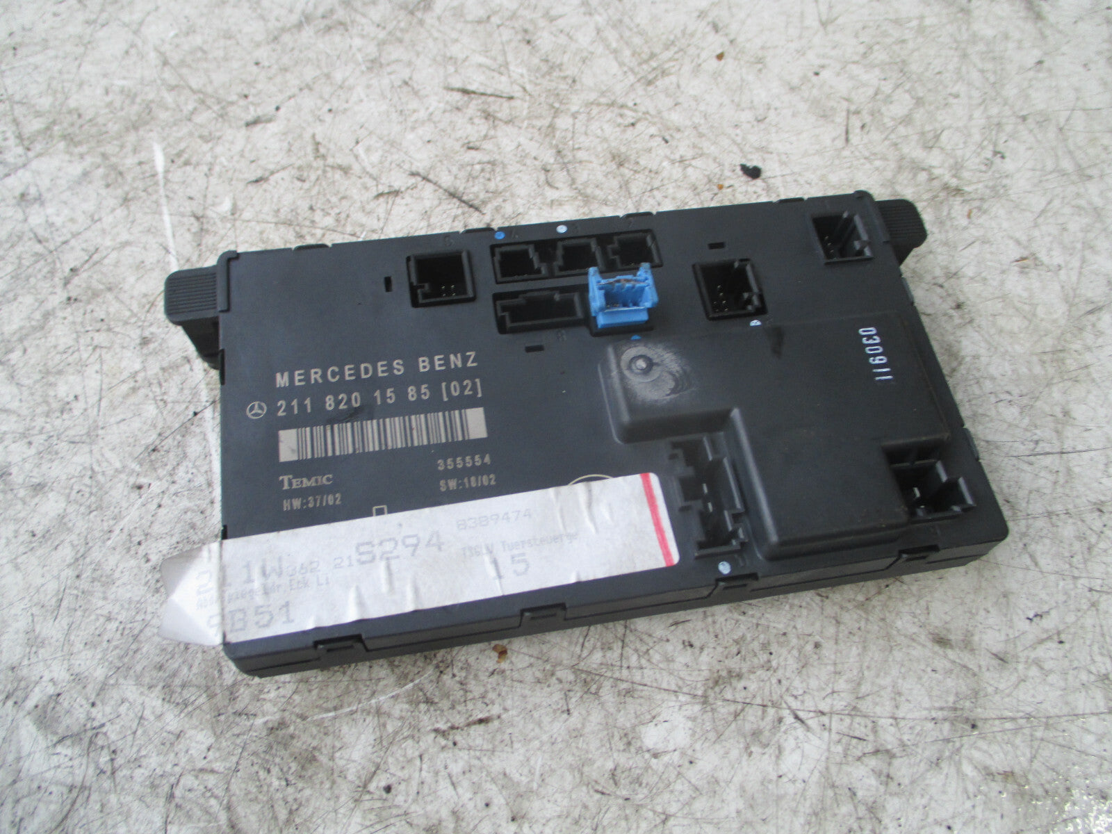 MERCEDES BENZ E CLASS W211 2004 NSF PASSENGER SIDE REAR DOOR CONTROL MODULE