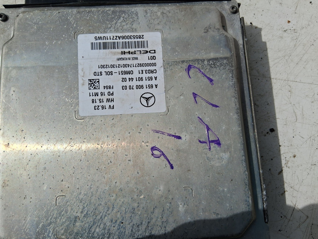 MERCEDES BENZ CLA 2016 C117 2.1 DIESEL ECU ENGINE CONTROL MODULE A6519007003