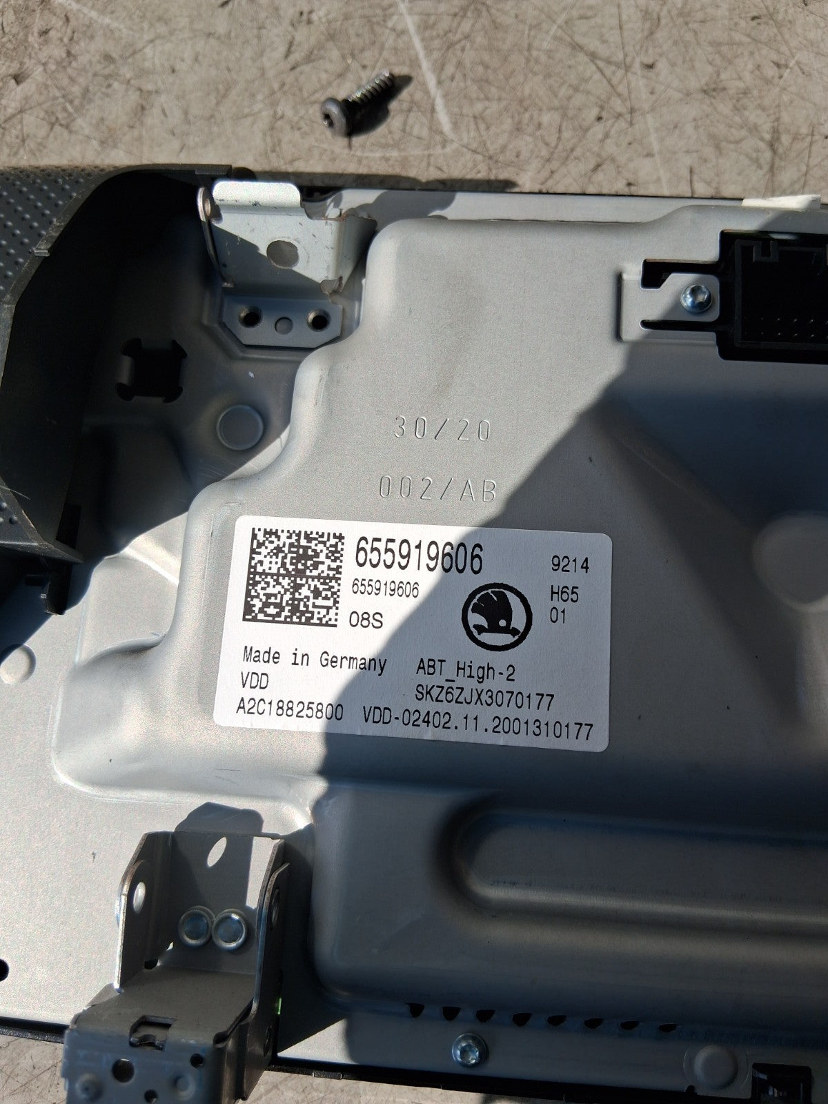 2021 SKODA SCALA DISPLAY SCREEN MEDIA SAT NAV 655919606