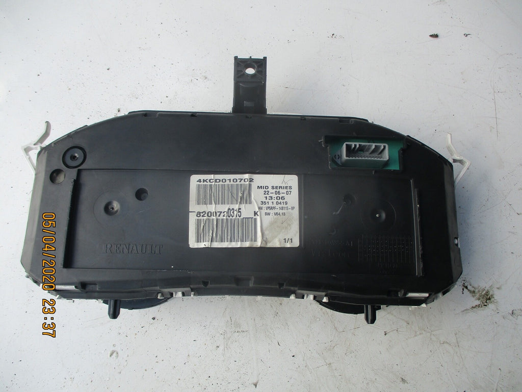 RENAULT MEGANE MK2 INSTRUMENT CLUSTER SPEEDOMETER 8200720315