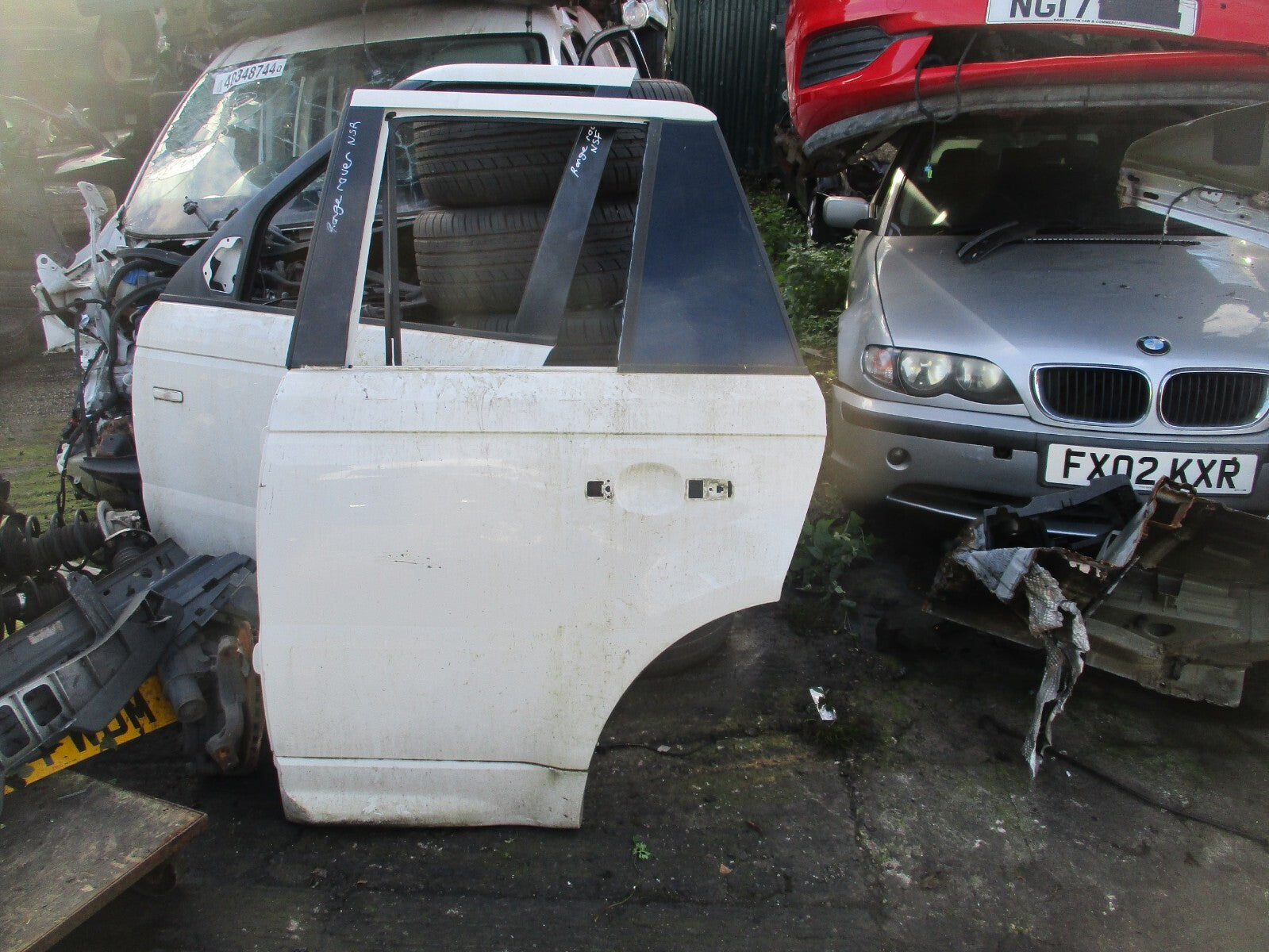 2009 RANGE ROVER SPORT l320 NSR PASSENGER SIDE REAR BARE DOOR WHITE LRC 909