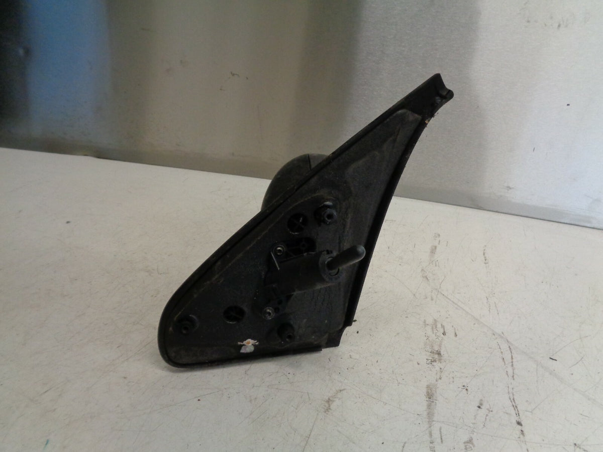 RENAULT CLIO MK2 2003 OS DRIVER SIDE MANUAL DOOR WING MIRROR BLACK PLASTIC