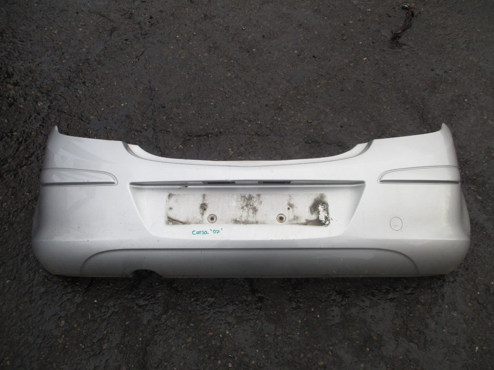VAUXHALL CORSA D 2008 3 DOOR REAR COMPLETE BUMPER SILVER