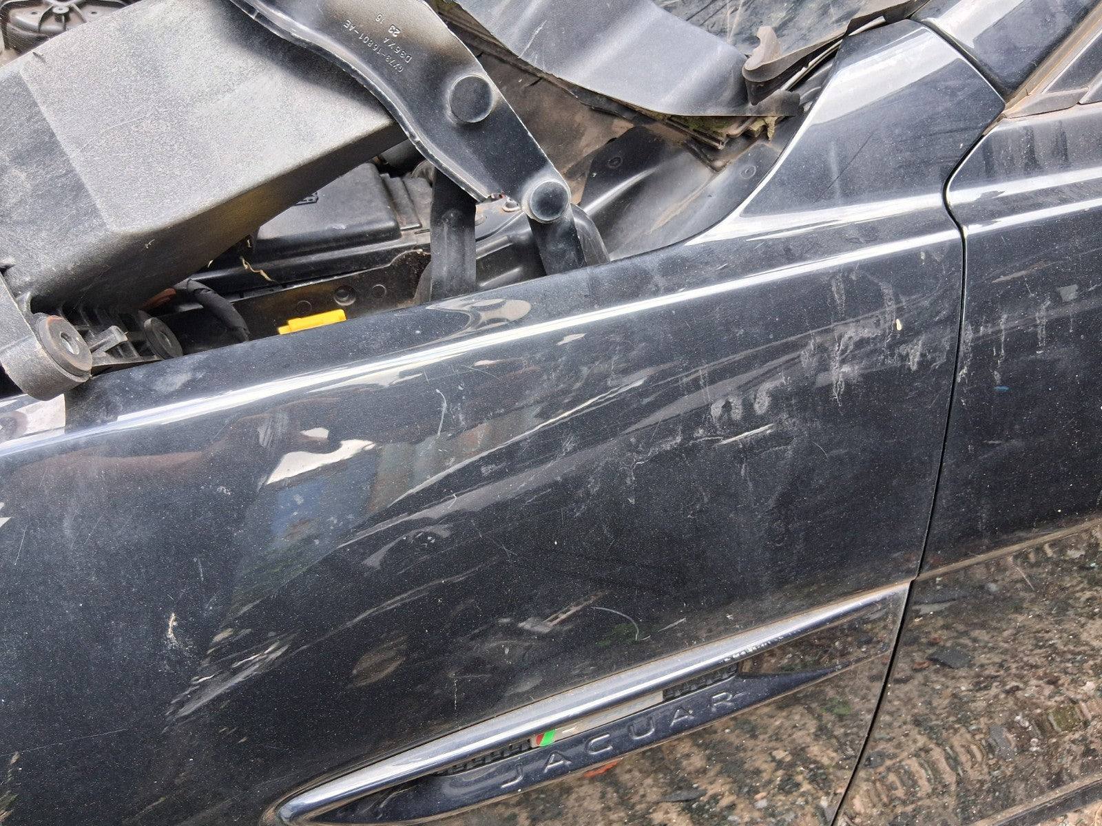 2017 JAGUAR XE NSF PASSENGER SIDE FRONT LEFT WING PANEL FENDER BLACK