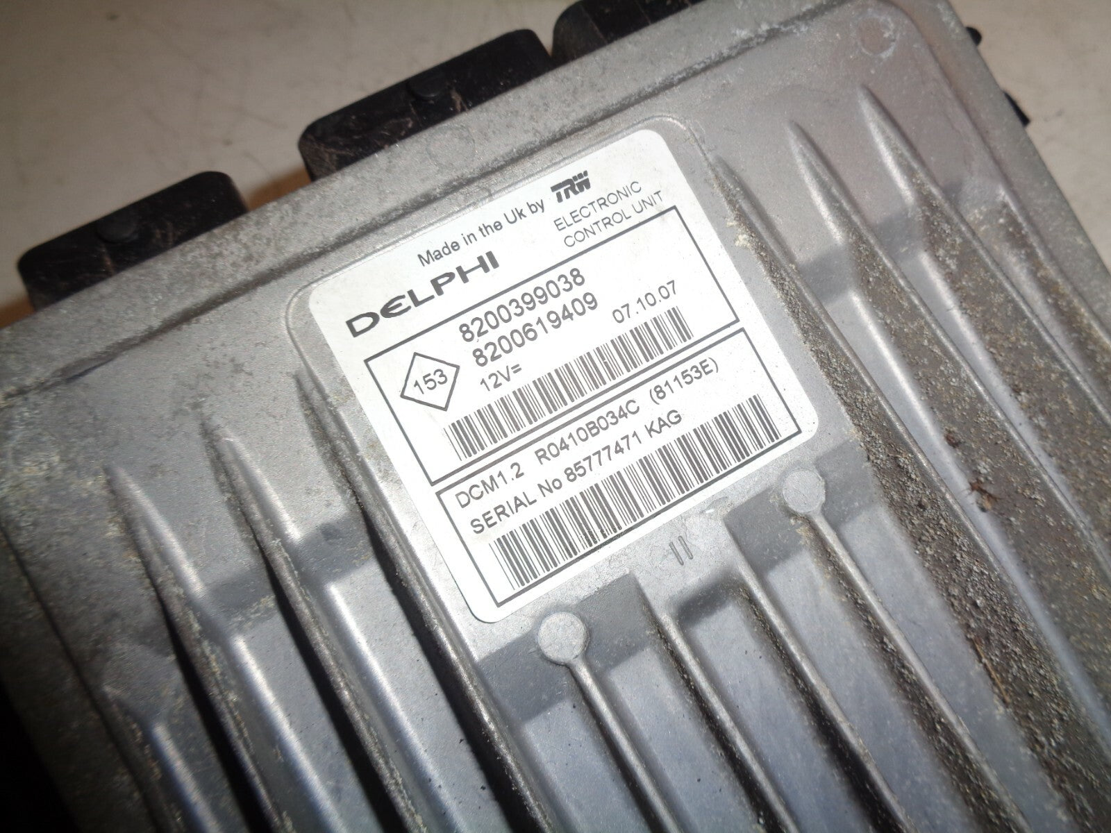 RENAULT MEGANE 2007 MK2 ECU ENGINE CONTROL MODULE 8200619409