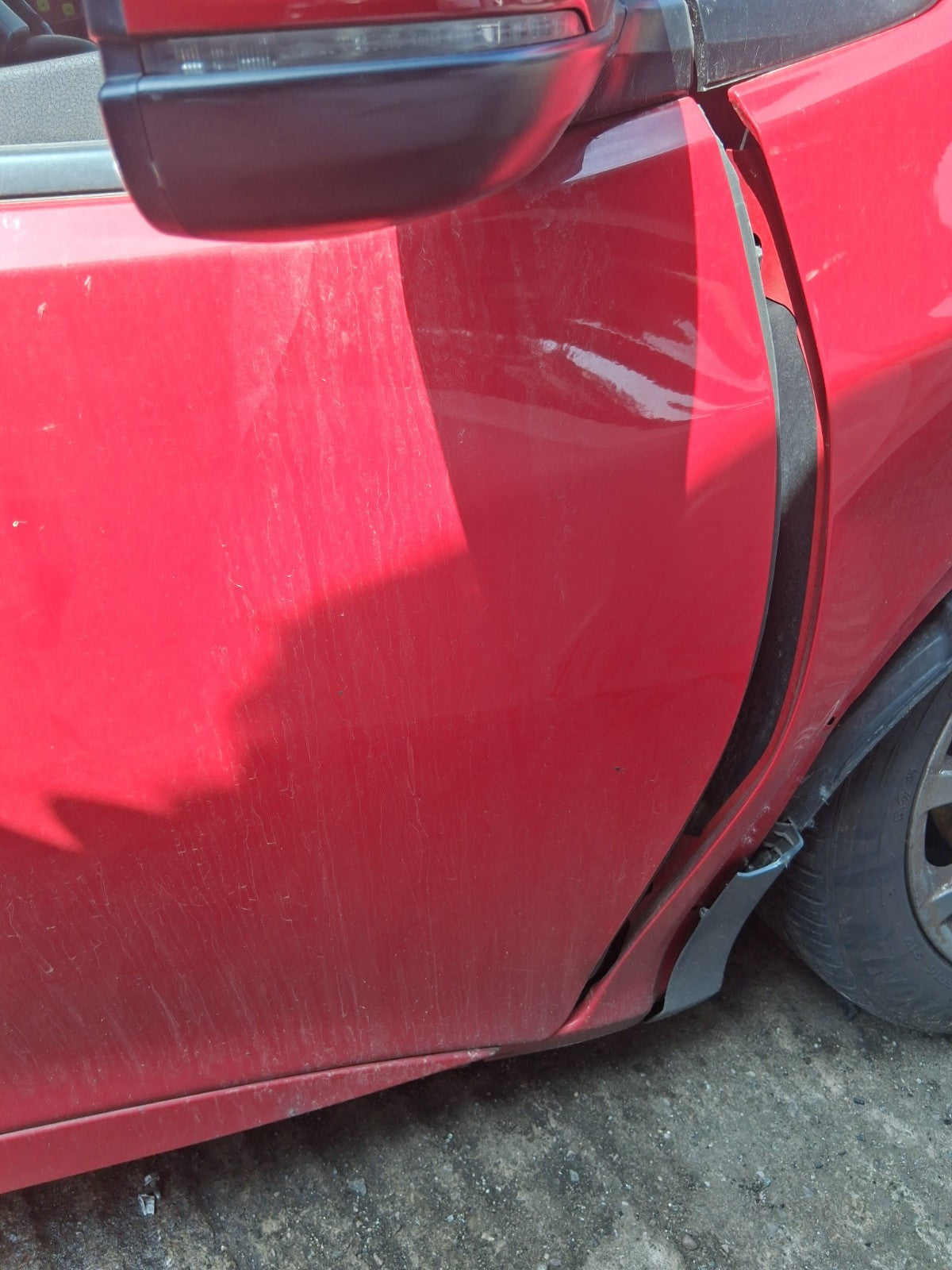 2016 HONDA CIVIC MK9 HATCHBACK OSF DRIVER SIDE FRONT RIGHT BARE DOOR RED R81